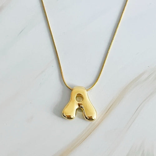 Balloon Letter Initial Necklace - Infinity Beautiful Boutique