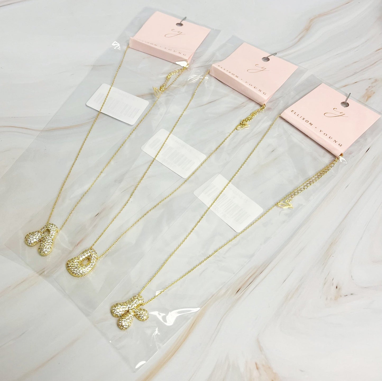 Crystal Bubble Initial Necklace - Infinity Beautiful Boutique