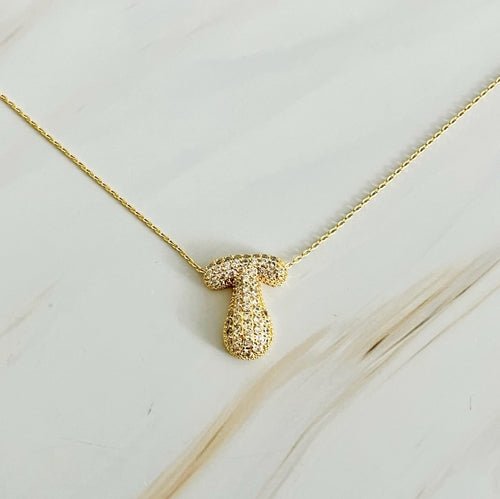 Crystal Bubble Initial Necklace - Infinity Beautiful Boutique
