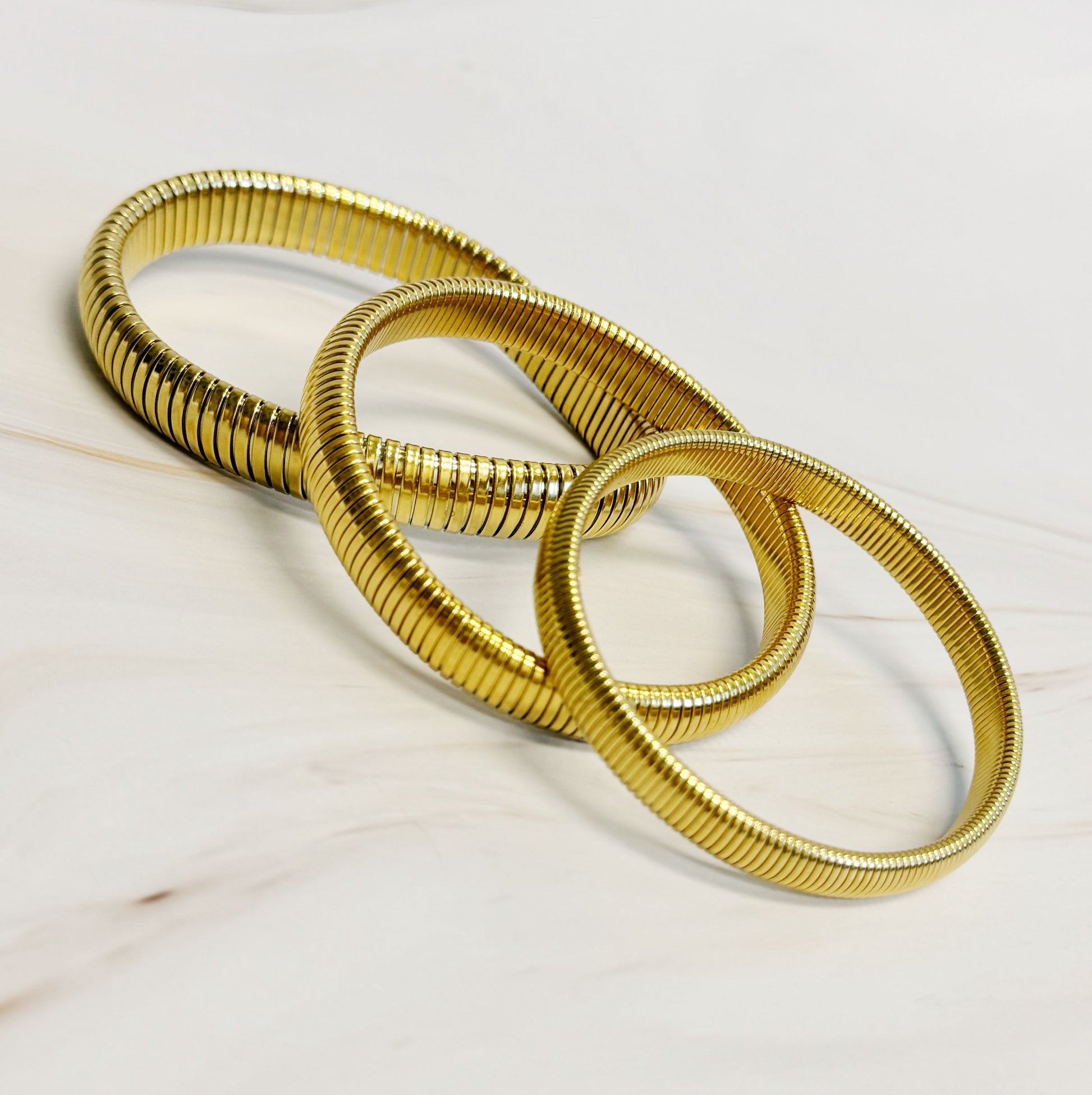 Infinity Beautiful Elegant Gold Flex Bangle - Infinity Beautiful Boutique