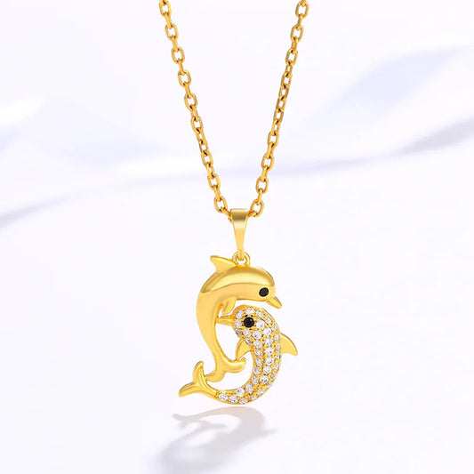 Elegant Gold-Plated Dolphin Vintage