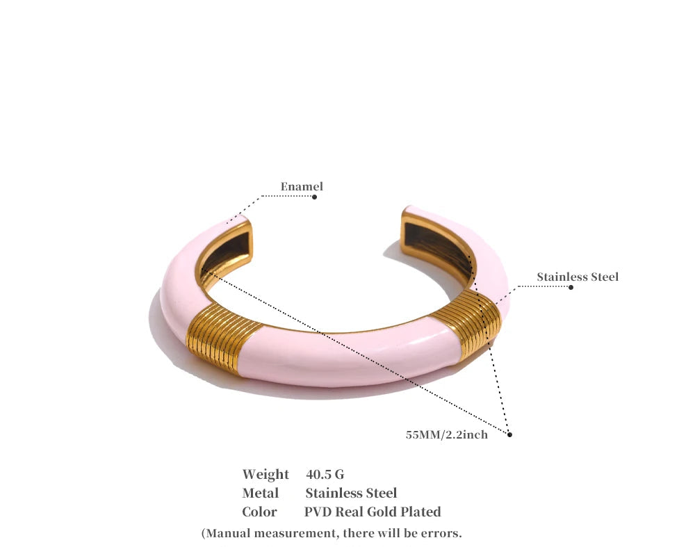 Vintage Enamel Gold Bangle