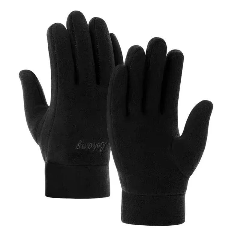Men's Winter Gloves Thicken Thermal Warm Fleece Full Finger Gloves Cold Resistance