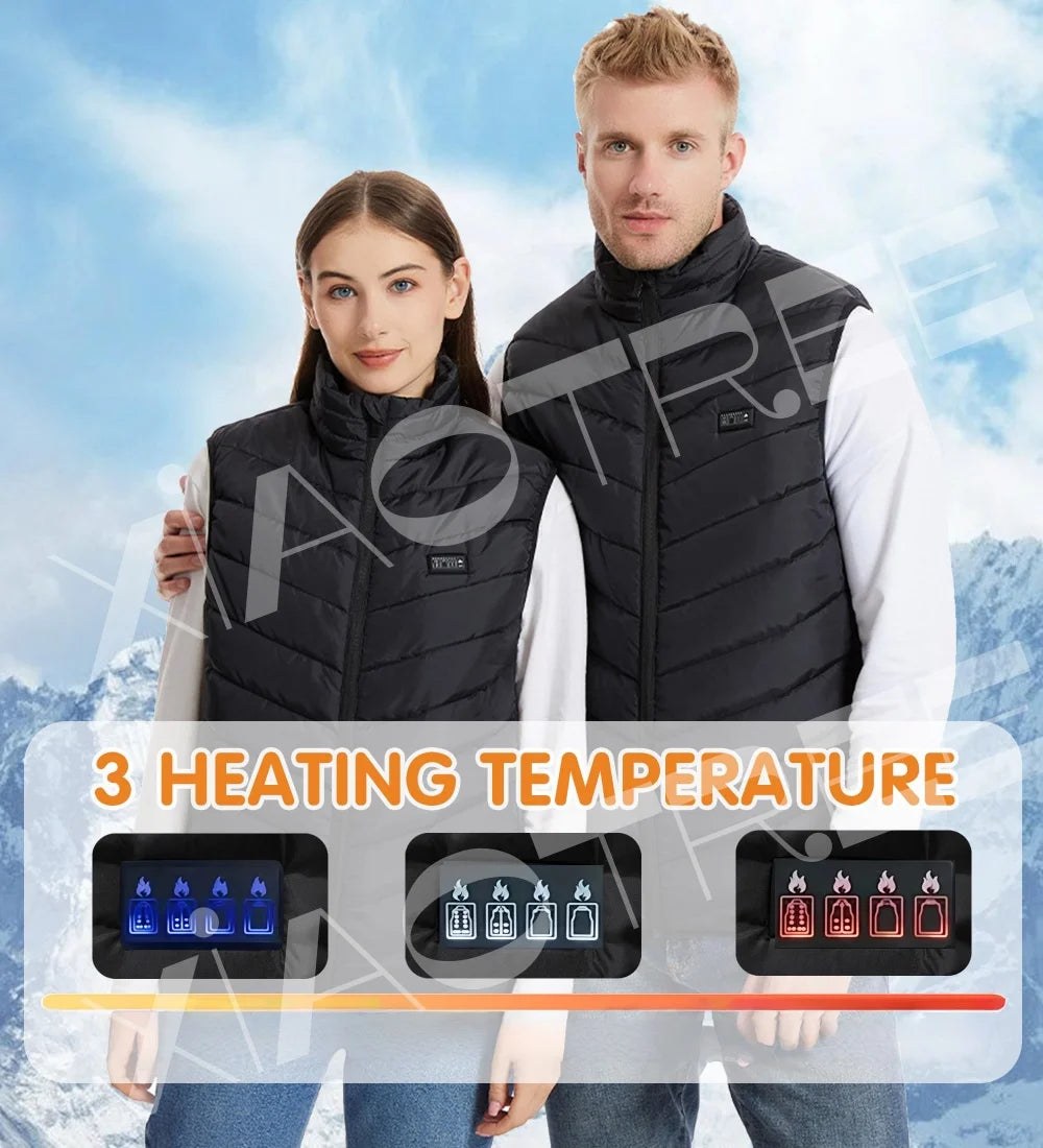 Unisex USB Heated Vest – Winter Thermal Body Warmer