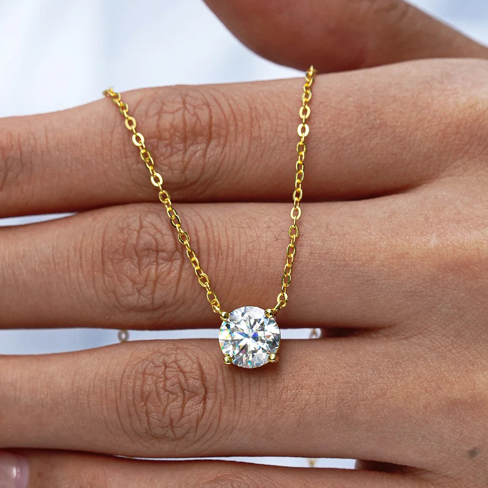 925 Moissanite Vintage Necklace