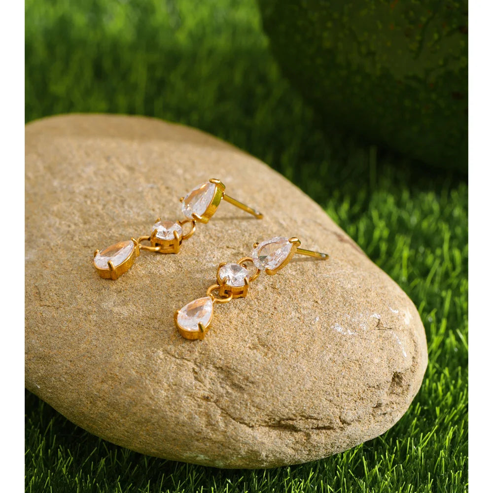 18K Gold Plated Chain Drop Stainless Steel