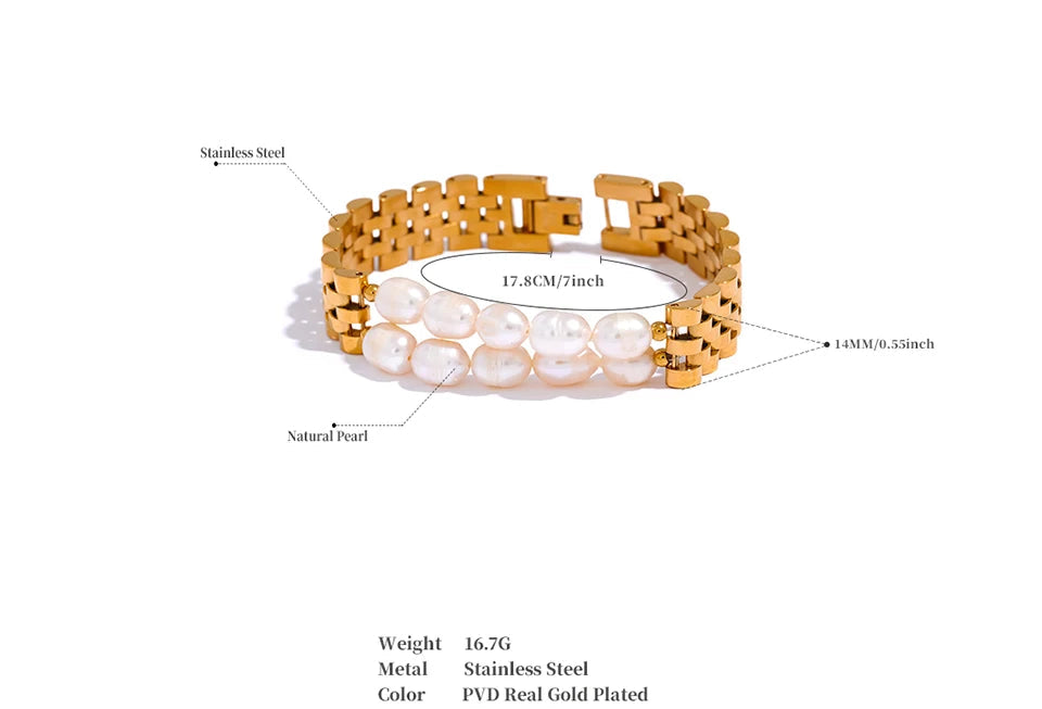 Vintage Pearl Waterproof Bracelet