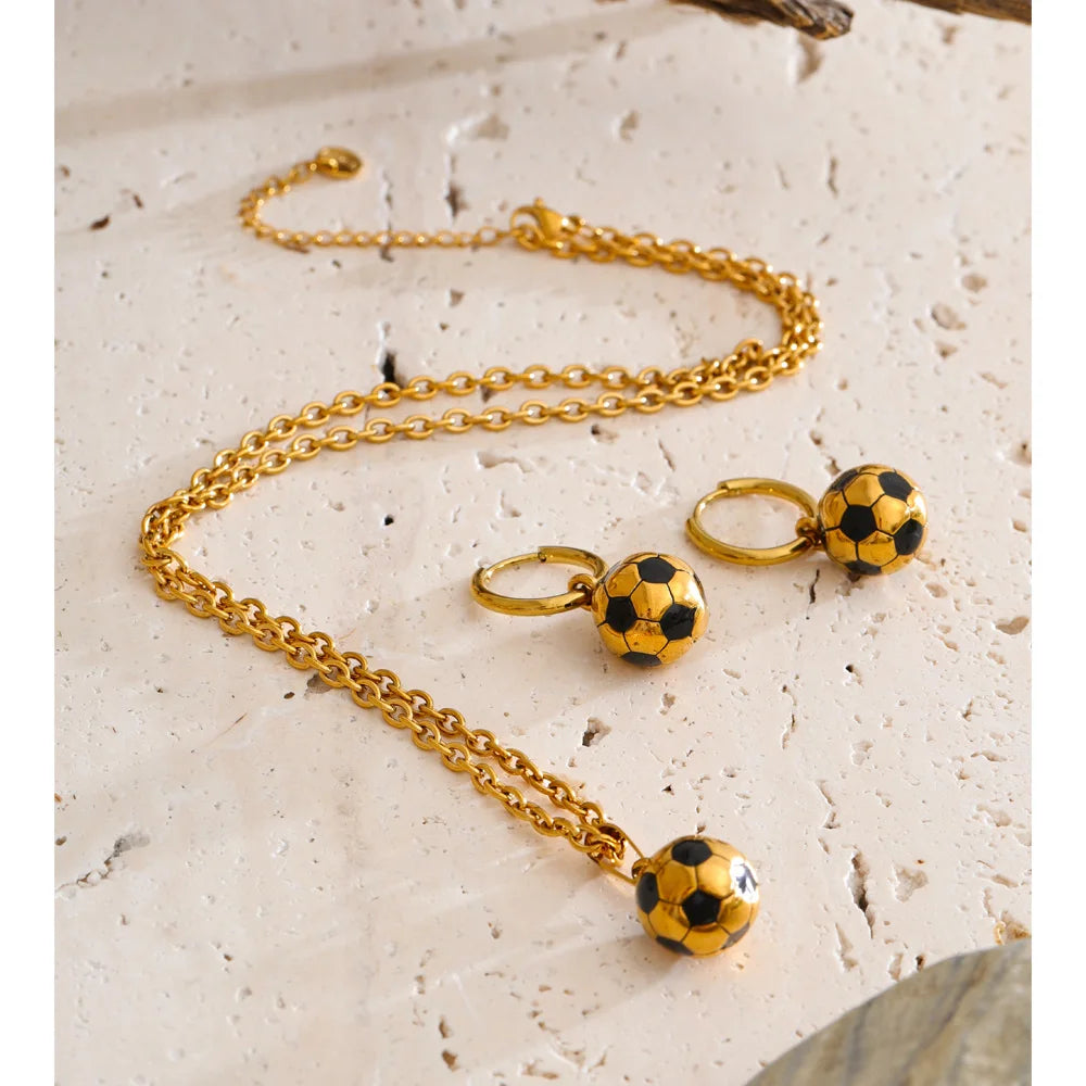 18K Gold Plated Soccer Jewelry Ball