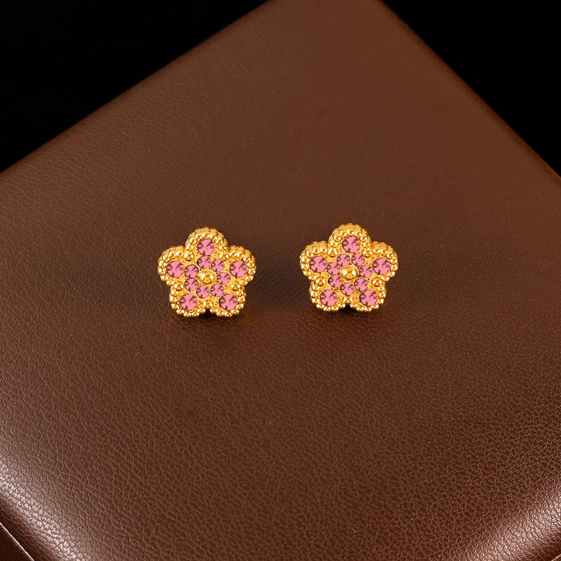 Clover Flower Stainless Waterproof Vintage Jewelry Set