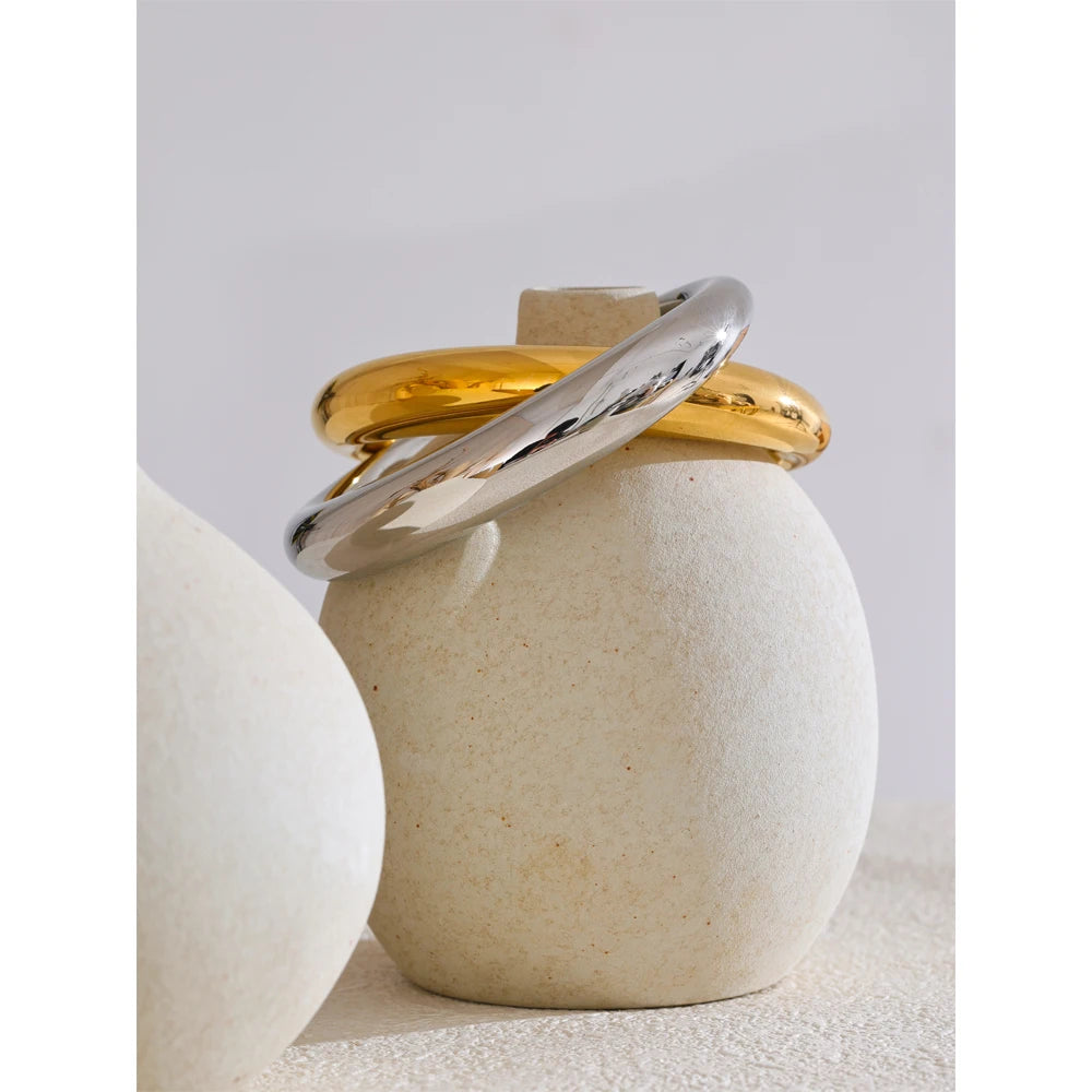 Gold Chunky Cuff  Vintage Bangle