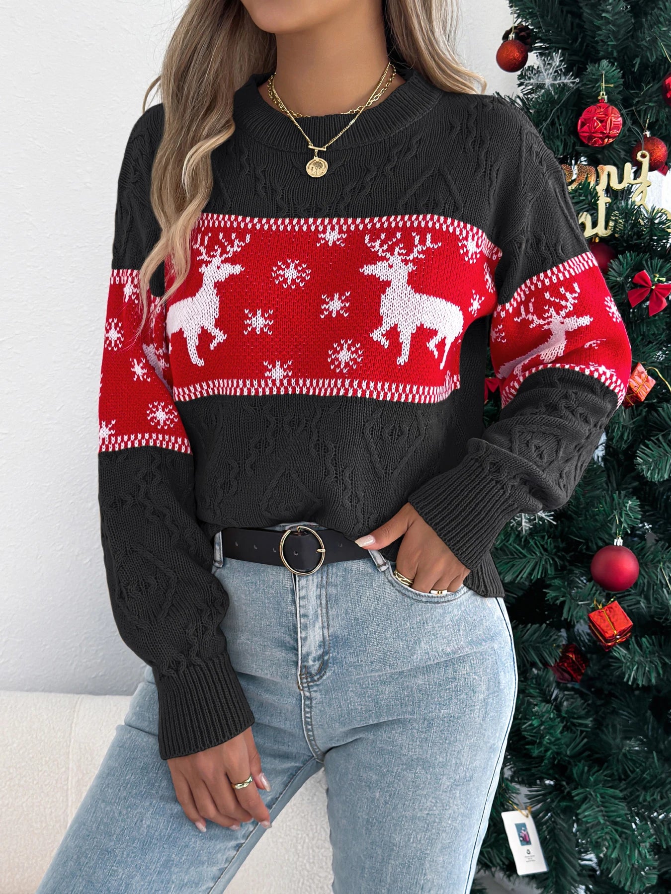 Infinity Beautiful Christmas Deer Sweater