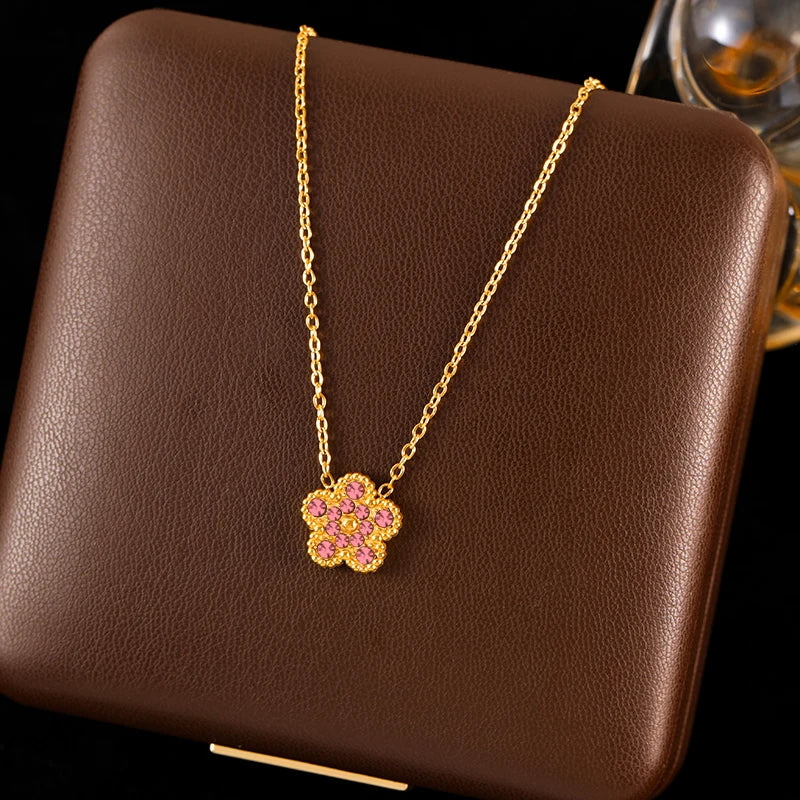 Clover Flower Stainless Waterproof Vintage Jewelry Set