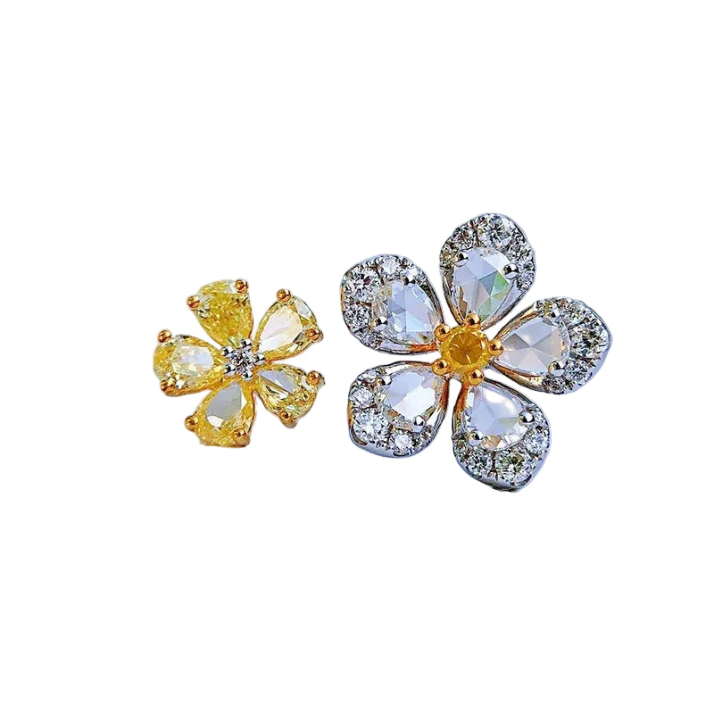 Platinum Plated Vintage Flower Ring 925 Sterling Silver