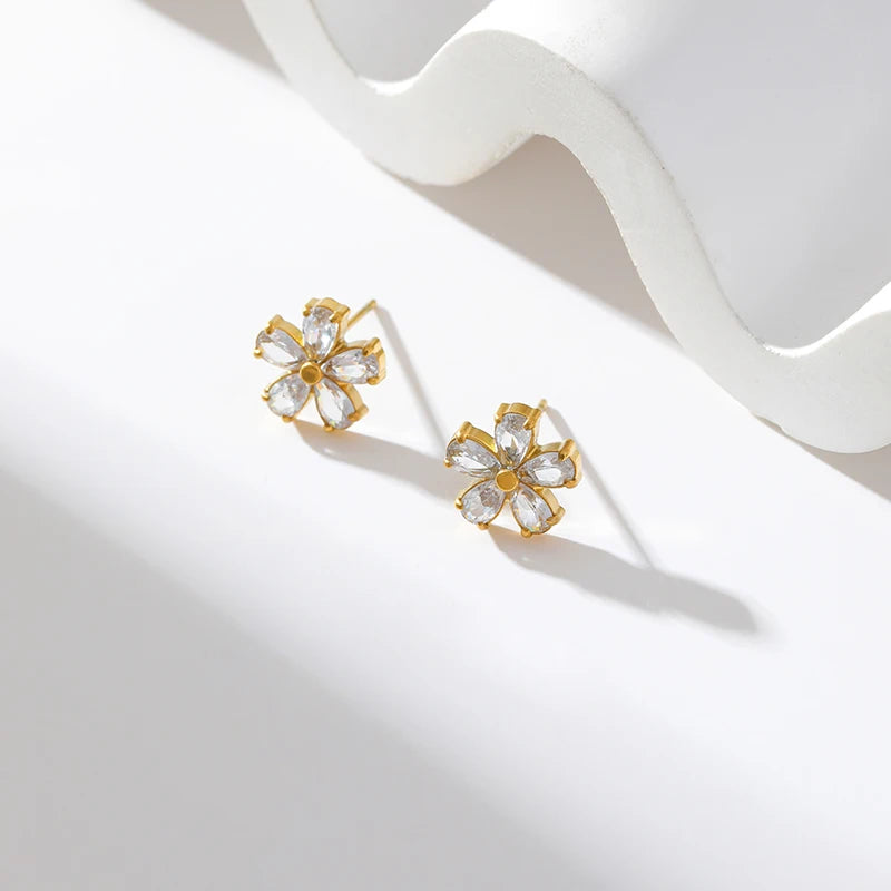 Flower Stainless Steel Vintage Jewelry Set
