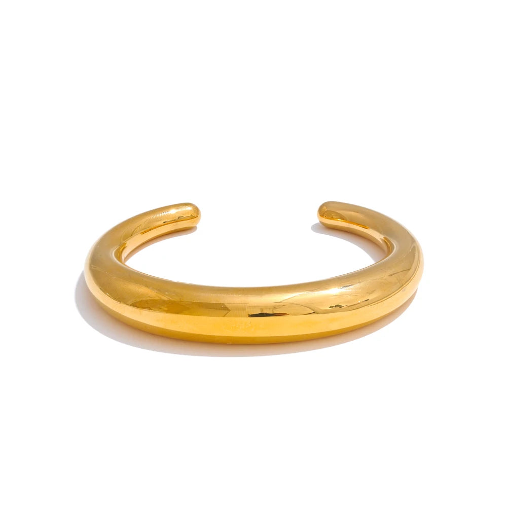 Gold Chunky Cuff  Vintage Bangle