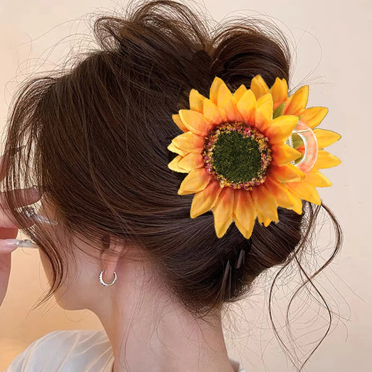 Sunflower hair clip