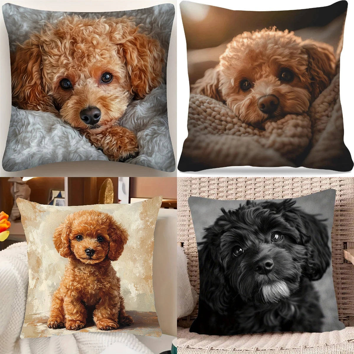 Printed Square Decorative Pillow Cover