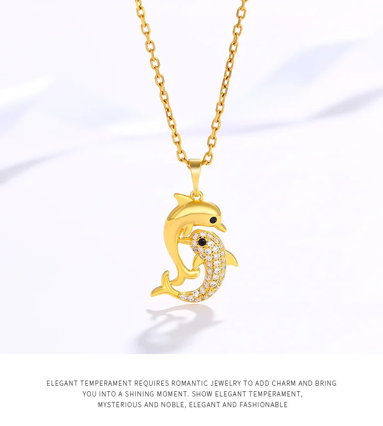 Elegant Gold-Plated Dolphin Vintage