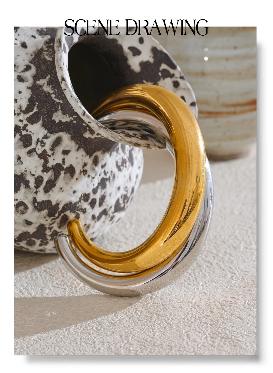 Gold Chunky Cuff  Vintage Bangle