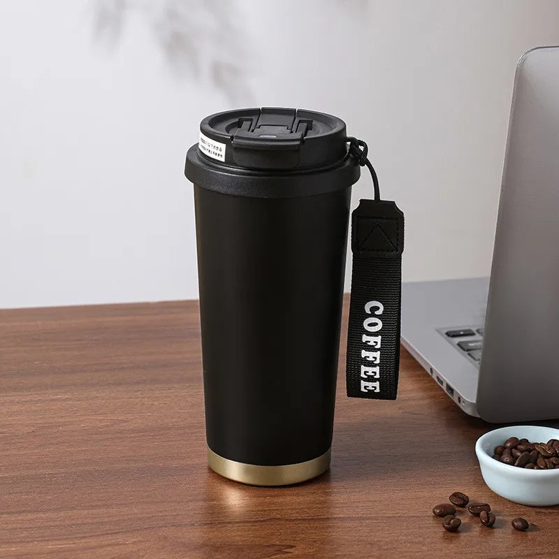 Flower Print Stainless Steel Insulated Travel Mug
