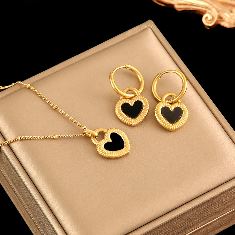 Heart Vintage Gold Plated Stainless Steel
