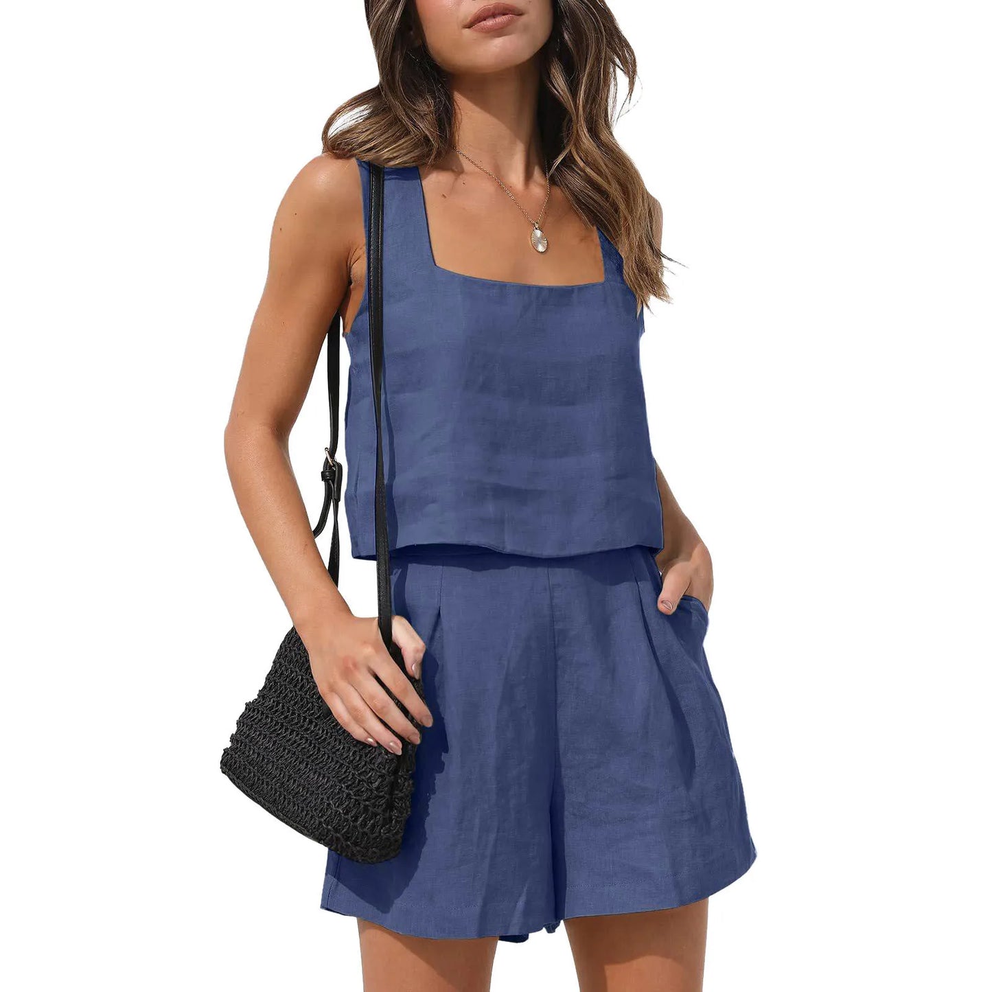 Two Piece Shorts Set Summer Outfit