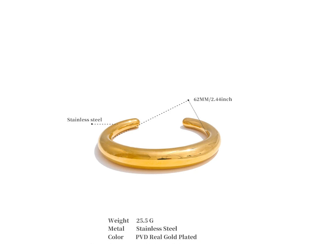 Gold Chunky Cuff  Vintage Bangle
