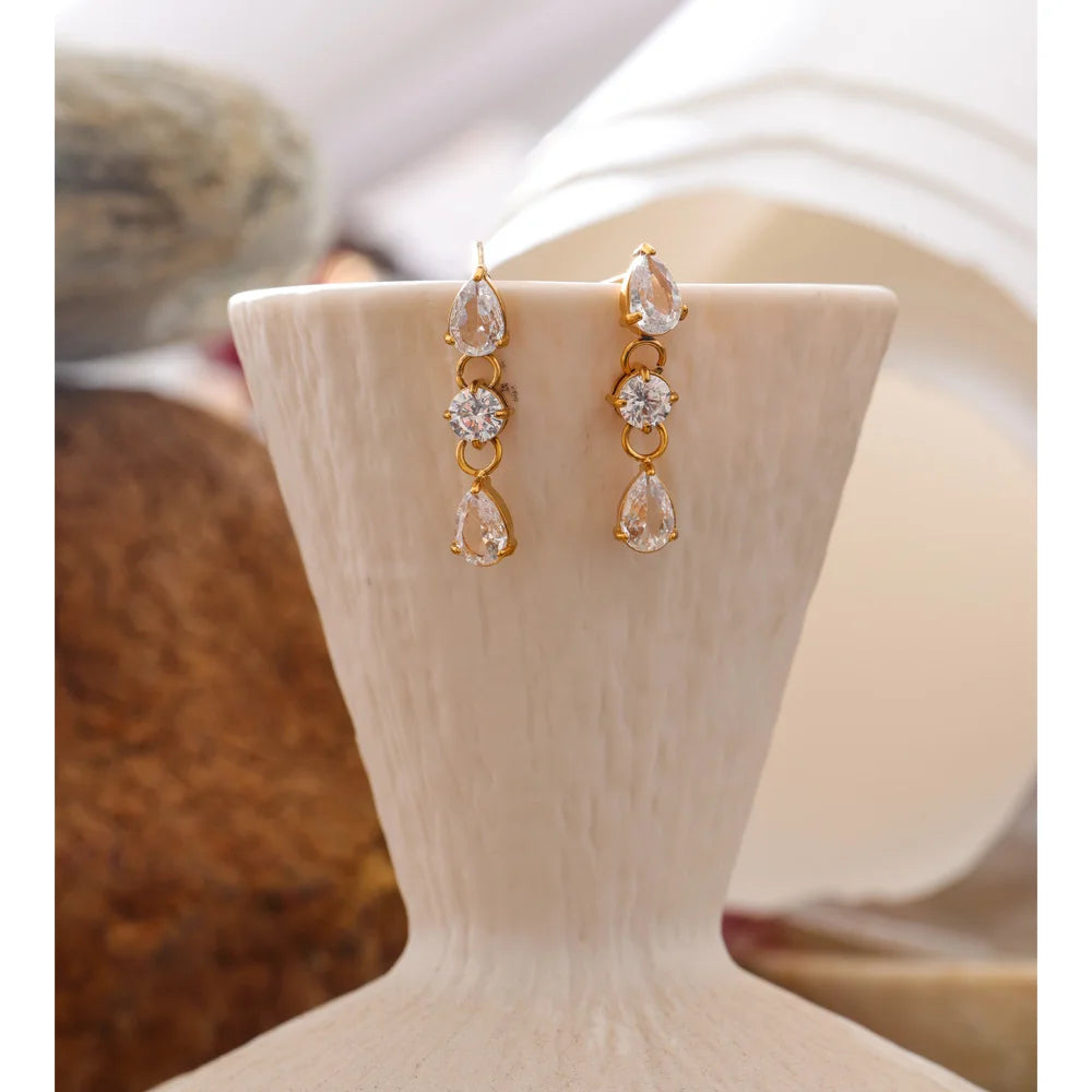 18K Gold Plated Chain Drop Stainless Steel