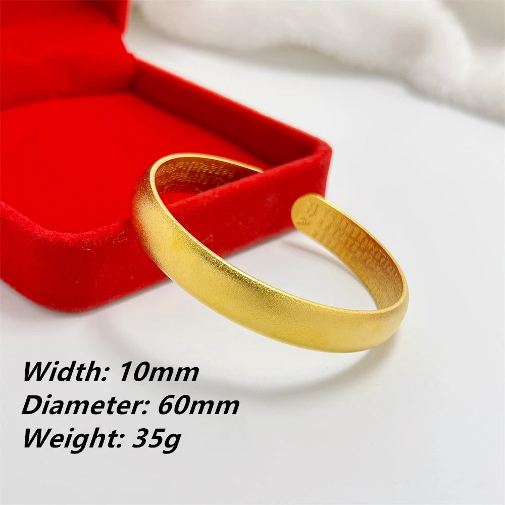 Women’s Gold Plated Open Cuff Bracelet Stainless Steel Bangle Vintage