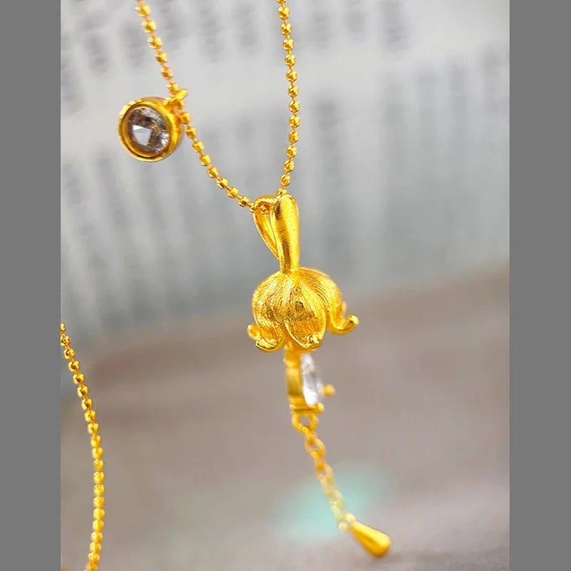 Lily of the Valley Gold Jewelry Set