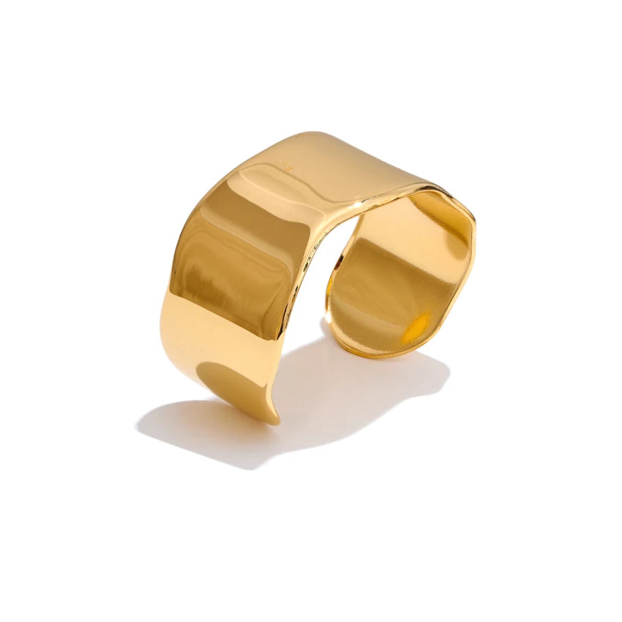 Vintage Gold Wide Bangle
