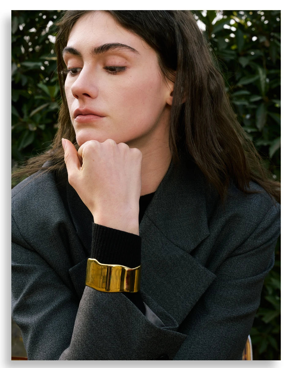 Vintage Gold Wide Bangle