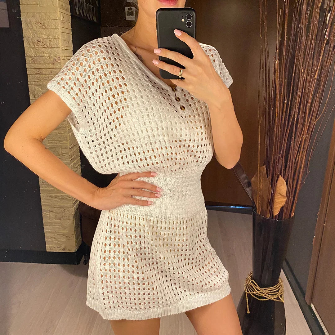 Women’s Crochet Beach Cover Up Dress