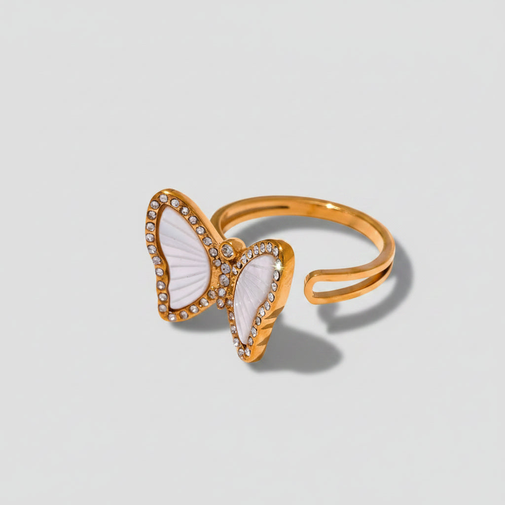 18K Gold Plated Butterfly Ring