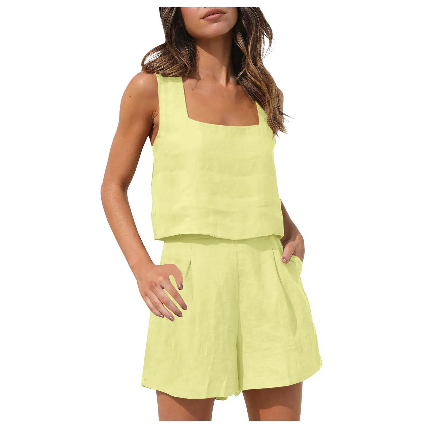 Two Piece Shorts Set Summer Outfit