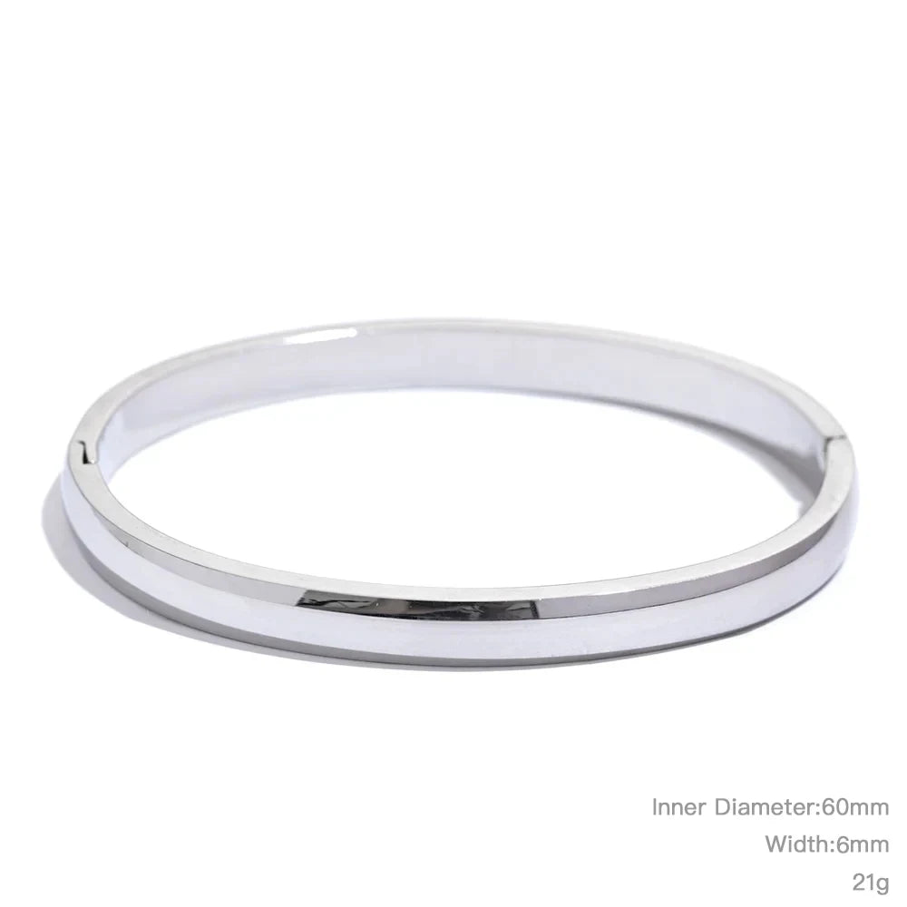 Minimalist Vintage Gold Stainless Steel Bangle Waterproof