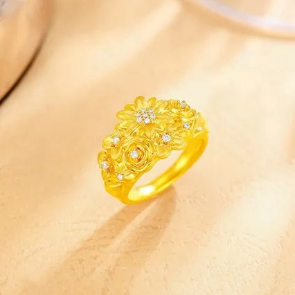 24K Gold Filigree Ring