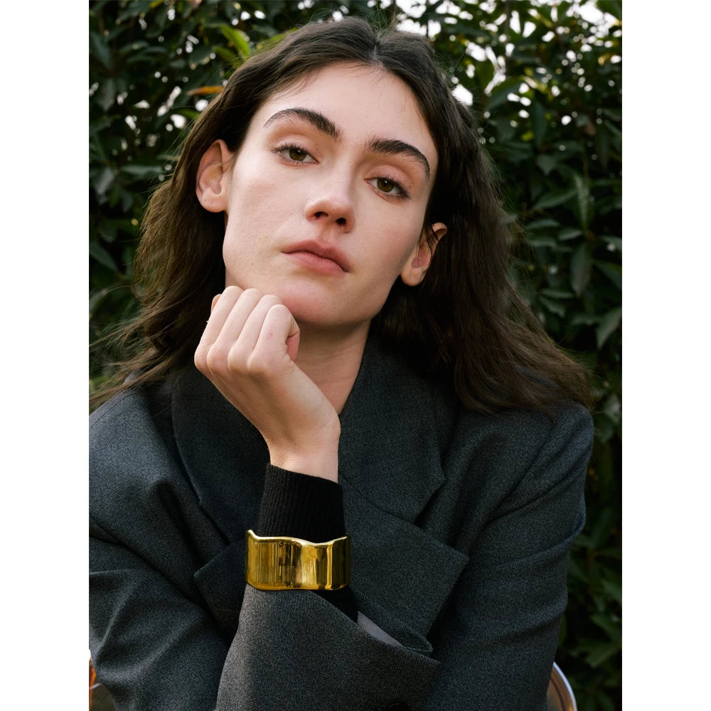 Vintage Gold Wide Bangle