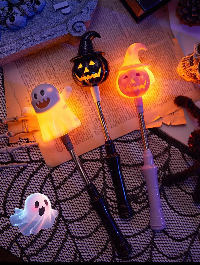 Halloween LED Pumpkin Glowing Light-Up Wand