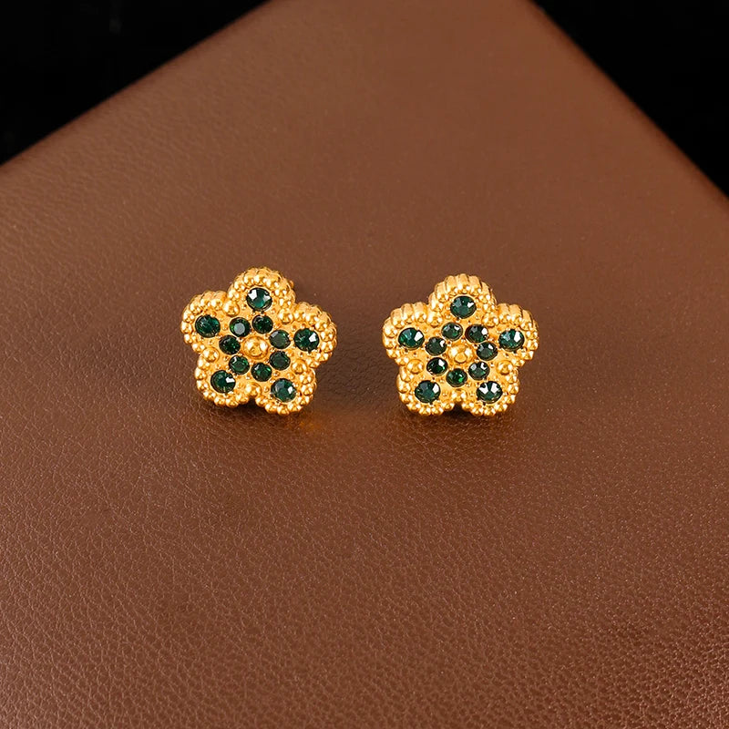 Clover Flower Stainless Waterproof Vintage Jewelry Set
