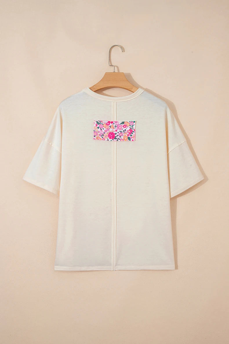 Floral Patchwork Loose Fit T-shirt