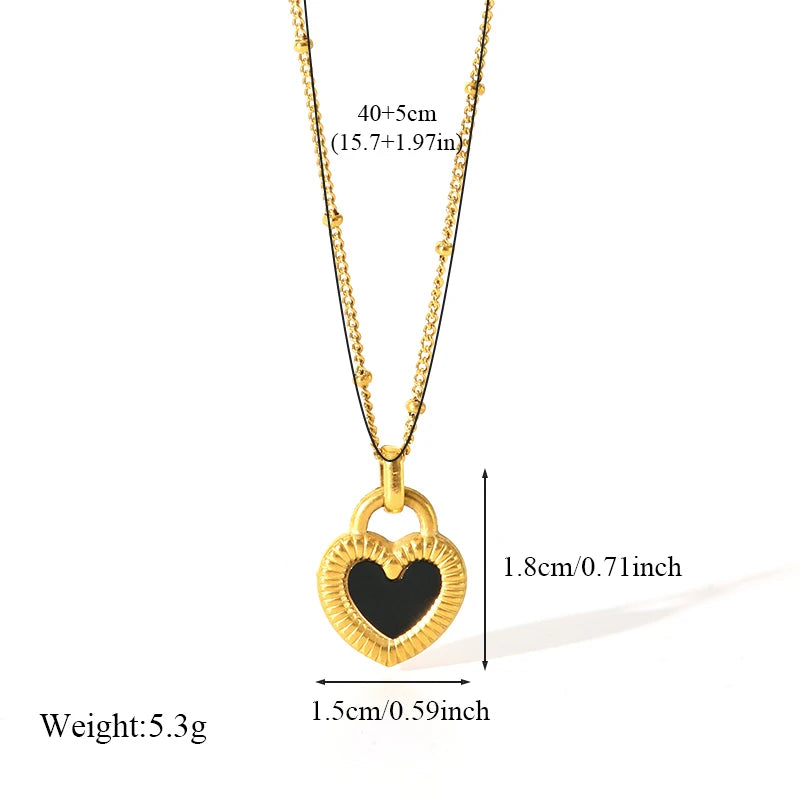 Heart Vintage Gold Plated Stainless Steel