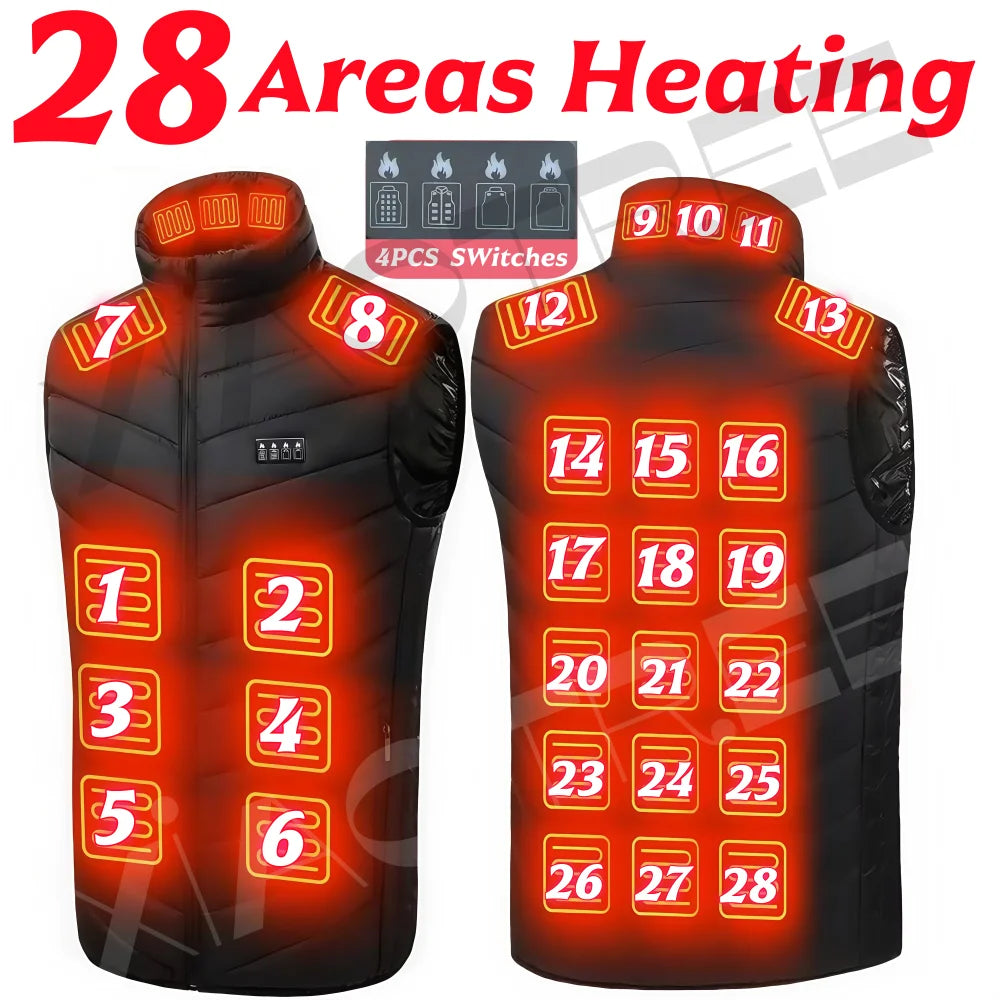 Unisex USB Heated Vest – Winter Thermal Body Warmer