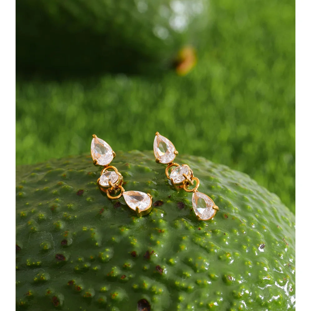 18K Gold Plated Chain Drop Stainless Steel