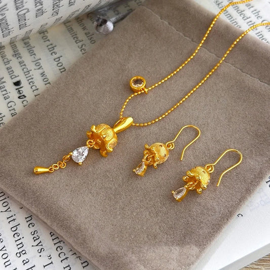Lily of the Valley Gold Jewelry Set