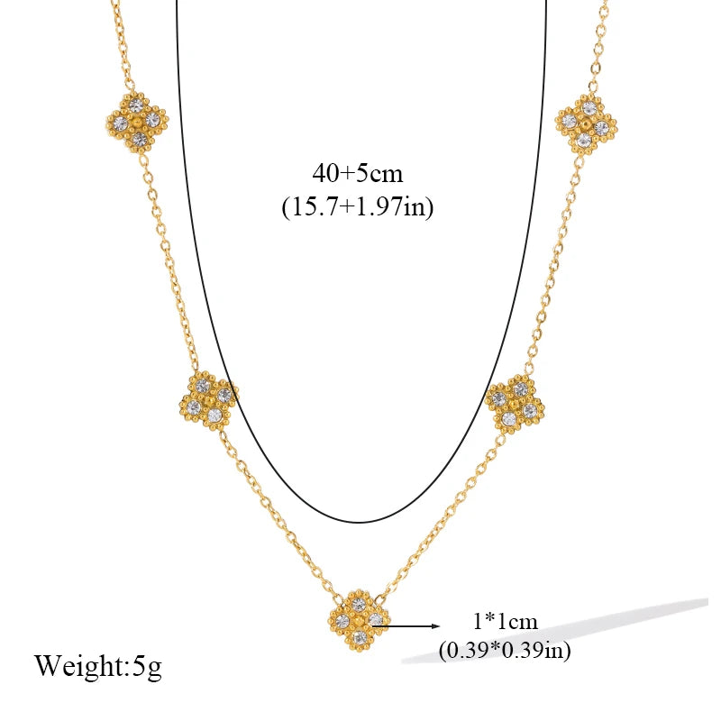 Flower Stainless Steel Vintage Jewelry Set
