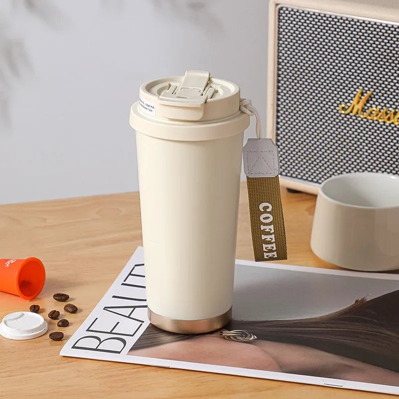 Flower Print Stainless Steel Insulated Travel Mug