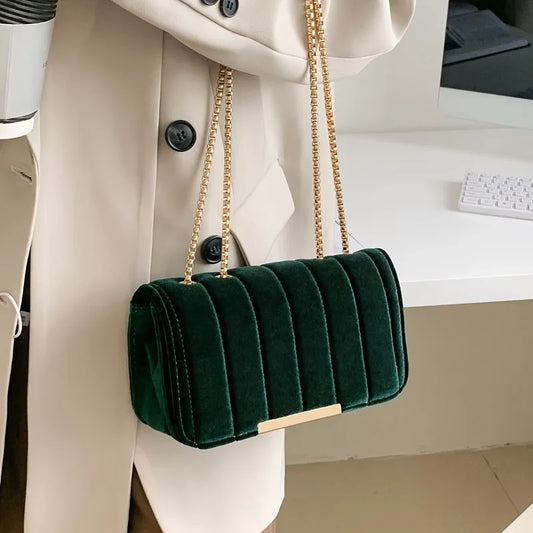 Elegant Velvet Shoulder Bag
