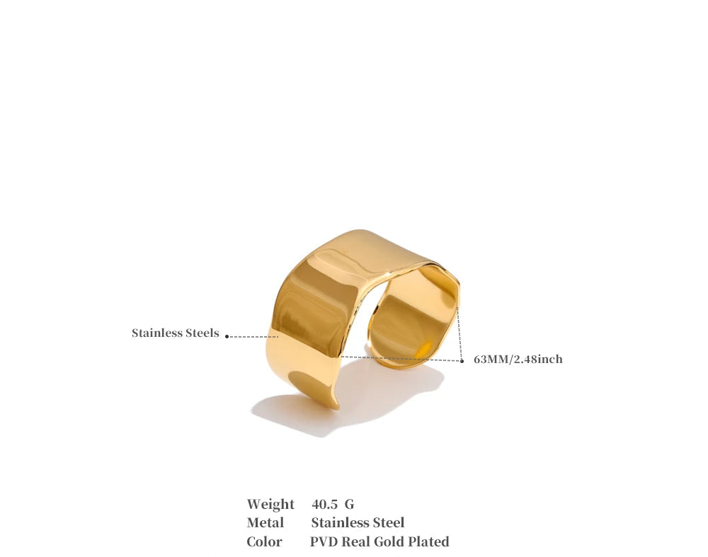 Vintage Gold Wide Bangle