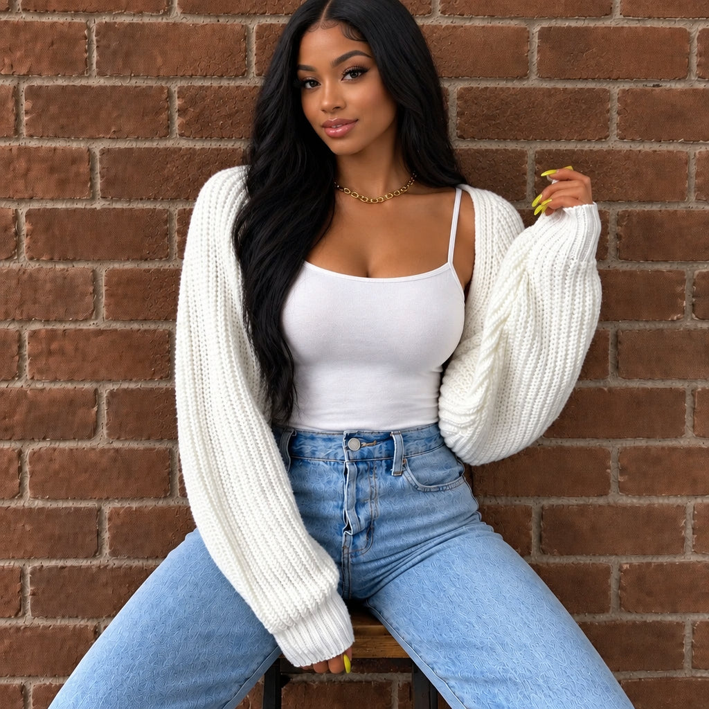 Long Sleeve Cropped Cardigan